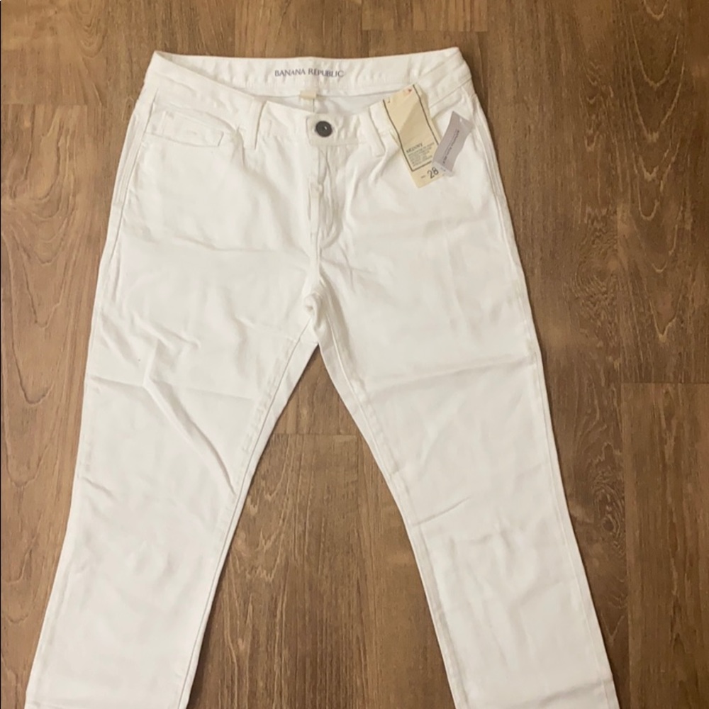 Banana Republic White Skinny Jeans
